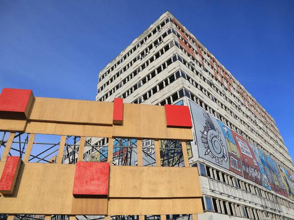 Haus der Statistik am "Allesandersplatz" (Alexanderplatz) in Berlin-Mitte.