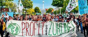 Klimaprotest mit Verstärkung. Am Freitag werden 10.000 Teilnehmer zur Demo in Berlin erwartet.