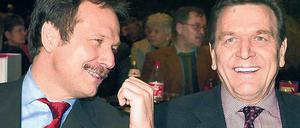 Erbitterte Gegner im Streit um die Agenda 2010: Frank Bsirske und Gerhard Schröder.