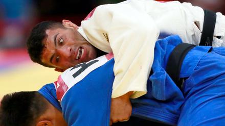 Schwere Lage. Judoka Saeid Mollaei aus dem Iran (oben).