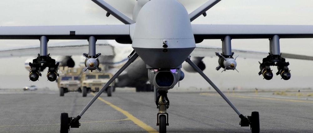 Auch das US-Militär setzt auf Drohnen. Hier eine bewaffnete Typ MQ-9A Reaper der U.S. Air Force.