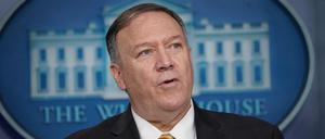 US-Außenminister Mike Pompeo Anfang der Woche bei einer Pressekonferenz im Weißen Haus.