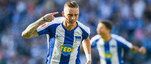 Premiere. Marius Wolf (l.) erzielte gegen den SC Paderborn sein erstes Tor für Hertha BSC.