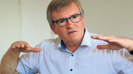 Frank Büchner, 1955 in Riesa geboren, ist seit Mitte 2017 Präsident der Unternehmensverbände Berlin-Brandenburg (UVB)