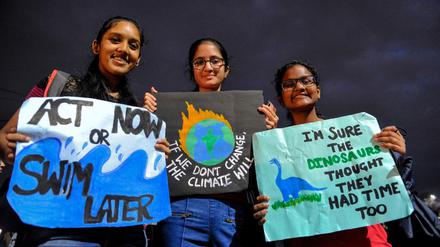 In Indien war trotz der Umweltprobleme der Klima-Protest der Schüler eher verhalten.