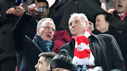 Vorstandschef Karl Heinz Rummenigge (l.) und Bayern-Präsident Uli Hoeneß sind verbal in die Offensive gegangen. 