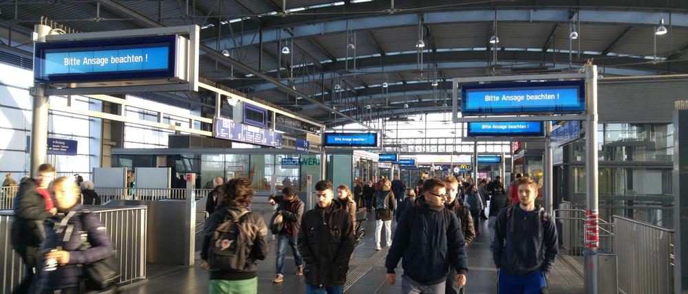 Endstation Ostkreuz: Hier ging Freitagmorgen vorübergehend nichts.