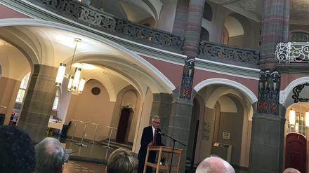 Holger Matthiessen bei seiner Antrittsrede.
