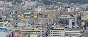 Kenias Hauptstadt und Megacity Nairobi.