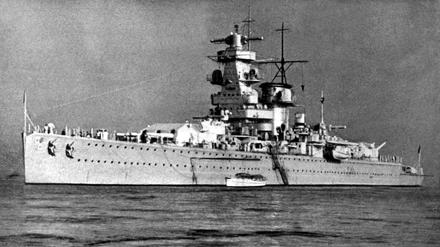 Das Panzerschiff "Admiral Graf Spee", benannt nach dem deutschen Admiral Maximilian Reichsgraf von Spee. 
