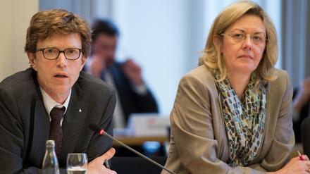 Flughafen-Chef Engelbert Lütke Daldrup und Heike Fölster, FBB-Finanzgeschäftsführerin.