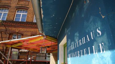 Das Atelierhaus Mengerzeile in Berlin-Treptow im Sommer 2014.