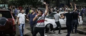 Demonstranten bei regierungskritischen Protesten in Ägypten.