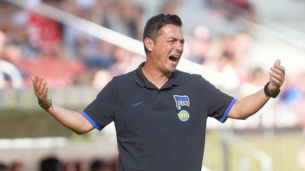 Läuft nicht: Nach der dritten Niederlage in Folge muss Hertha Trainer Covic jetzt Punkte holen.