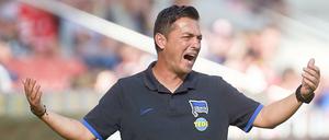 Läuft nicht: Nach der dritten Niederlage in Folge muss Hertha Trainer Covic jetzt Punkte holen.