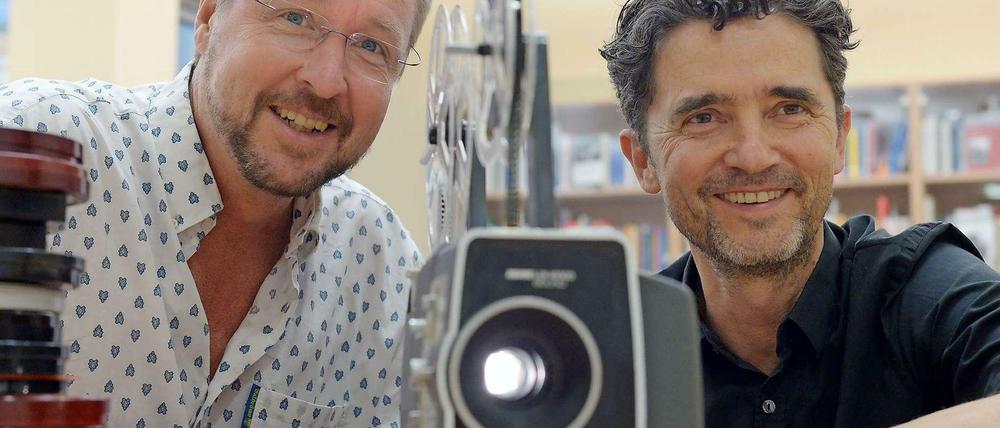 Geschichte im Blick. Alberto Herskovits (r) und Laurence McFalls, die beiden Initiatoren von „Open Memory Box“.