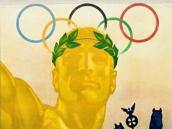 Die olympischen Festspiele 1936 waren für das Regime eine Möglichkeit zur Selbstdarstellung. Ein Plakat der Zeit.