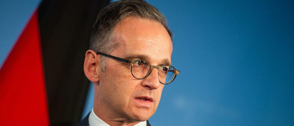 Heiko Maas (SPD), Außenminister, spricht bei einer Pressekonferenz im Auswärtigen Amt.