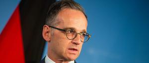 Heiko Maas (SPD), Außenminister, spricht bei einer Pressekonferenz im Auswärtigen Amt.
