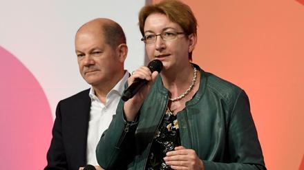 Klara Geywitz bewirbt sich gemeinsam mit Olaf Scholz um den SPD-Parteivorsitz.