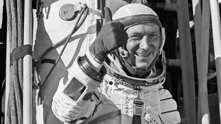 Sigmund Jähn vor dem Start seines Weltraumfluges