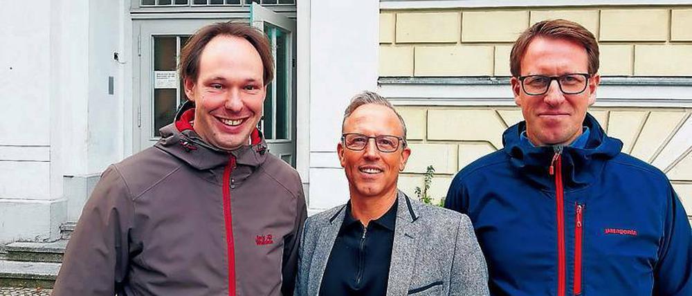 Engagierte Pädagogen. Daniel Dollezal, Uwe Runkel, Axel Junker (v. l.).