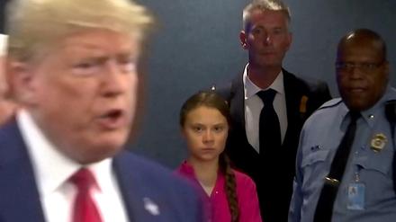 Die Begegnung von Greta Thunberg mit Donald Trump