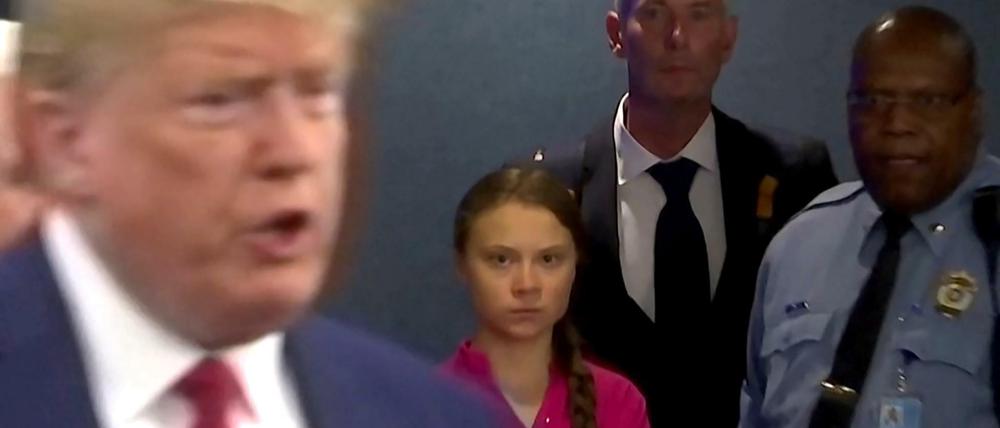 Die Begegnung von Greta Thunberg mit Donald Trump
