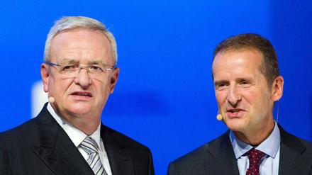 Wie viel wussten sie wirklich? Martin Winterkorn und Herbert Diess bei der IAA in Frankfurt.