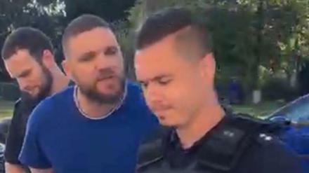Fler bei seiner Verhaftung.