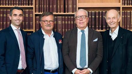 Wollen die gesundheitlichen Folgen der Klimaerwärmung in den Fokus rücken (v. l. n. r.): Peter Bobbert (Marburger Bund Berlin/Brandenburg), Frank-Ulrich Montgomery (Weltärzteverband), Klaus Reinhardt (Bundesärztekammer), Detlev Ganten (World Health Summit). 