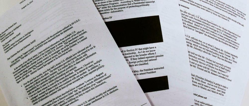 Das Foto zeigt das Whistleblower-Dokument.