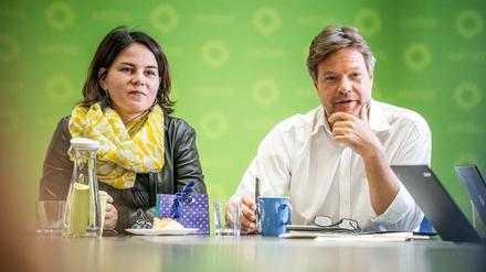 Annalena Baerbock und Robert Habeck, die Bundesvorsitzenden der Grünen. Ihre Partei liegt bei einem historischen Umfragehoch.