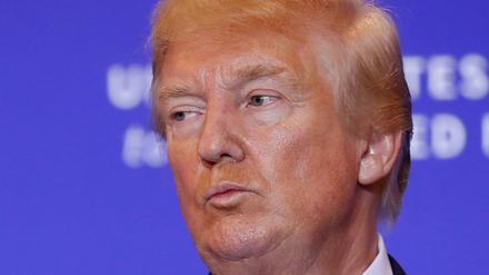 In Bedrängnis: US-Präsident Donald Trump am Mittwoch bei den Vereinten Nationen.