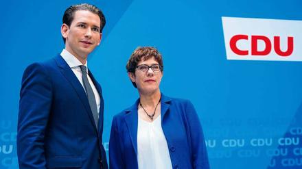 Sebastian Kurz und CDU-Chefin Annegret Kramp-Karrenbauer