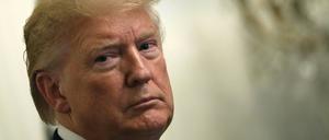 US-Präsident Donald Trump am Freitagabend im Weißen Haus