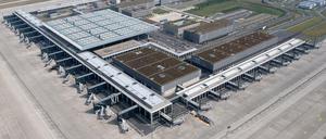 Blick über den Hauptstadtflughafen in Schönefeld. 