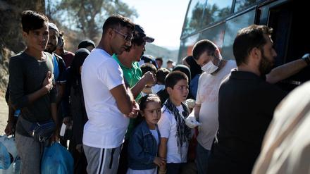 Migranten auf der Insel Lesbos 