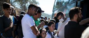 Migranten auf der Insel Lesbos 