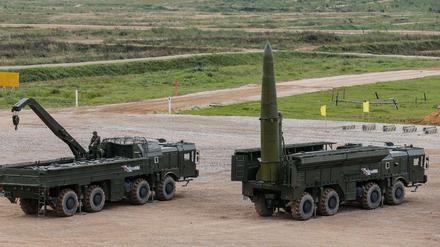 Russische Iskander-Raketen in der Region Moskau. 