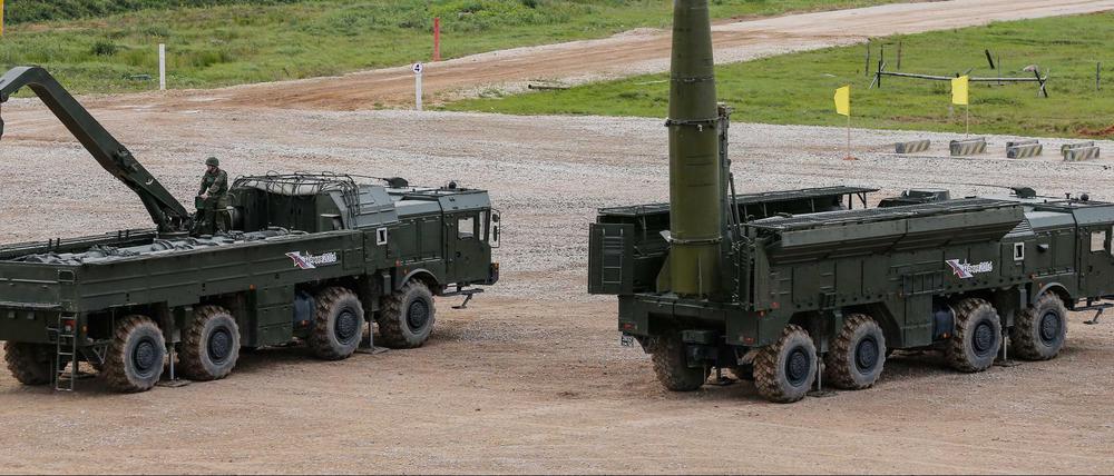 Russische Iskander-Raketen in der Region Moskau.