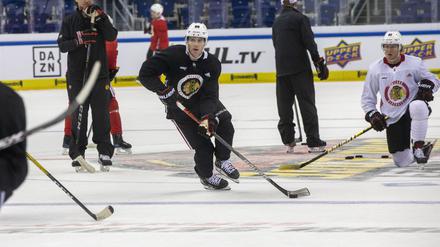 Star on Ice. Patrick Kane beim Training in der Arena am Ostbahnhof.