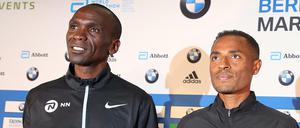 Bekannte Namen: In Berlin gingen Eliud Kipchoge und Kenenisa Bekele zuletzt 2017 gegeneinander an den Start.