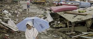 Auch in der Banten-Provinz auf der indonesischen Insel Java hinterließ der Tsunami im Dezember 2018 fürchterliche Spuren.