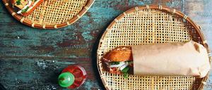 Hier gibt es nur zwei Gerichte: Banh Mi mit Schweinebauch und Banh Mi mit Tofu