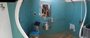 Das Duschmobil für obdachlose Frauen.  