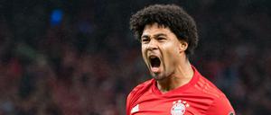 Für ihn gab's kein Halten: Serge Gnabry schoss Bayern München in London zum Sieg.