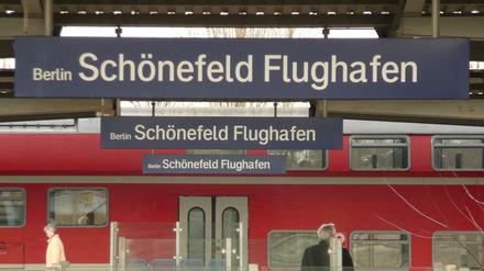 Der Bahnhof Schönefeld Flughafen.