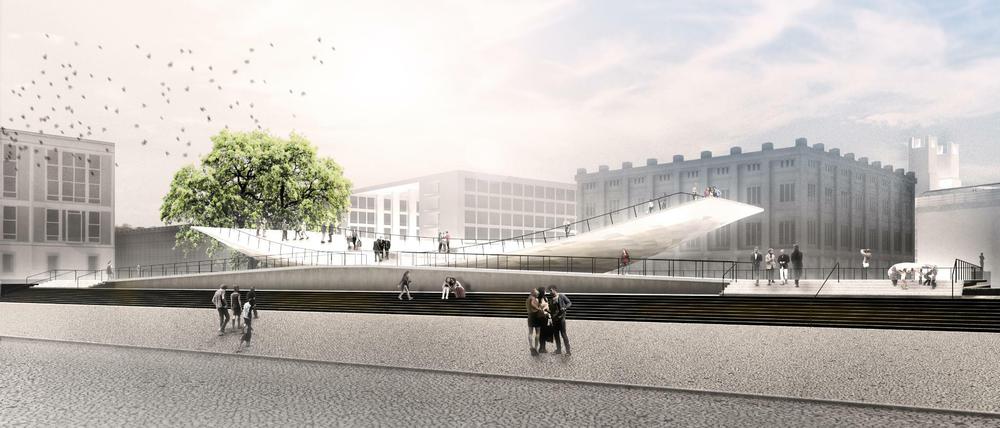 Eigentlich heißt das Kunstwerk „Bürger in Bewegung“.