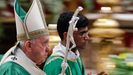 Papst Franziskus feierte die Eröffnungsmesse für die Amazonas-Synode.